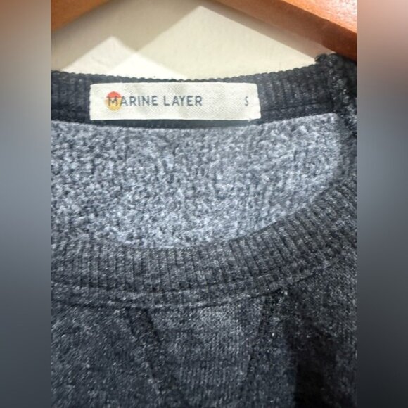 Marine Layer Dark Gray Crewneck Sweater - Picture 2 of 4